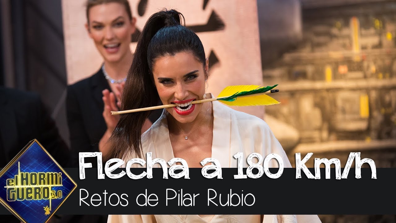 Pilar Rubio intenta cortar una flecha a 180km/h - El Hormiguero 3.0