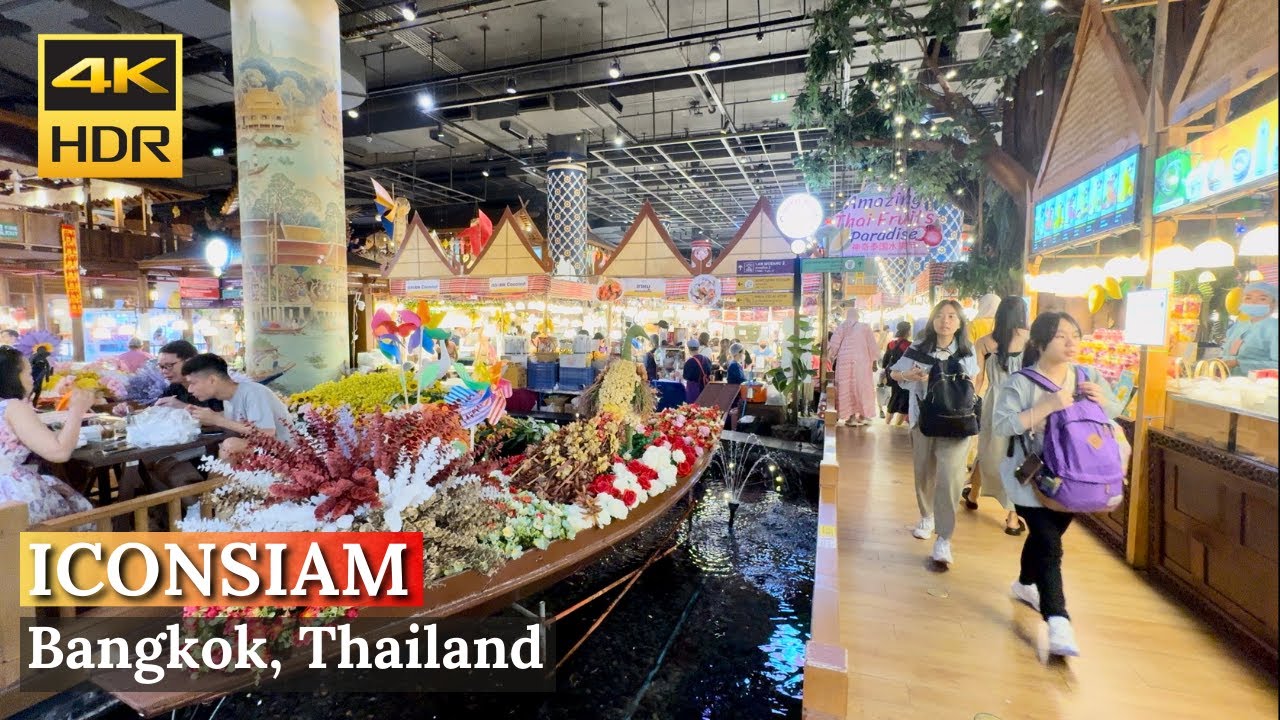[BANGKOK] Incredible Thai Street Foods At SookSiam Dinning ICONSIAM | Thailand [4K HDR Walking Tour]