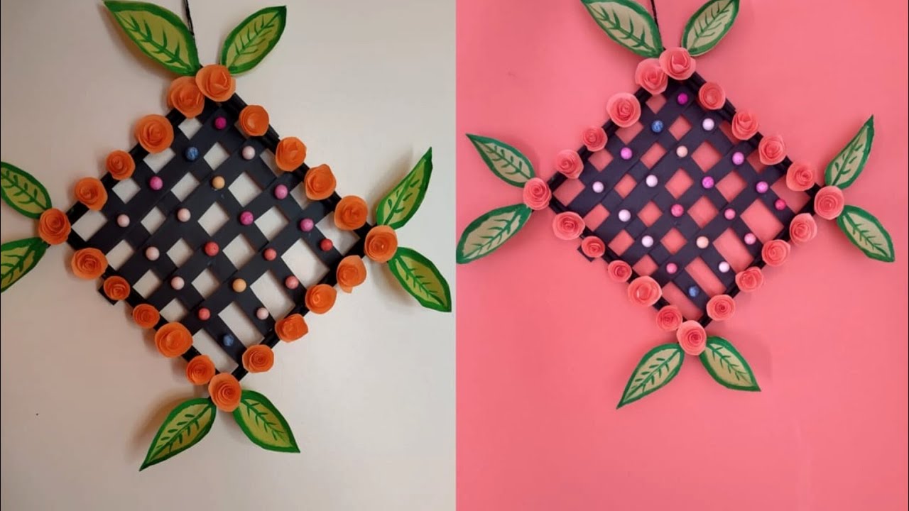 Paper Flower wall  Hanging Craft For Home Decoration | Diy craft #craft #paperwallcraft 