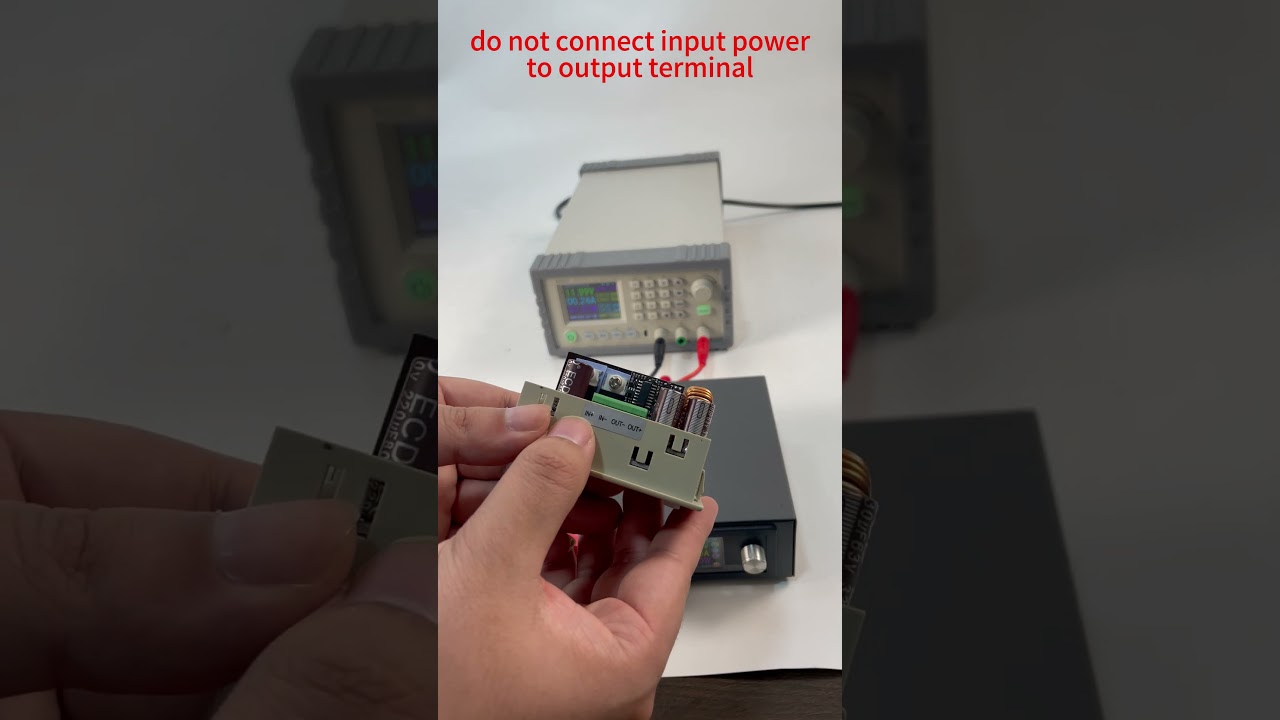 do not connect input power on the output terminal and use input terminal as output