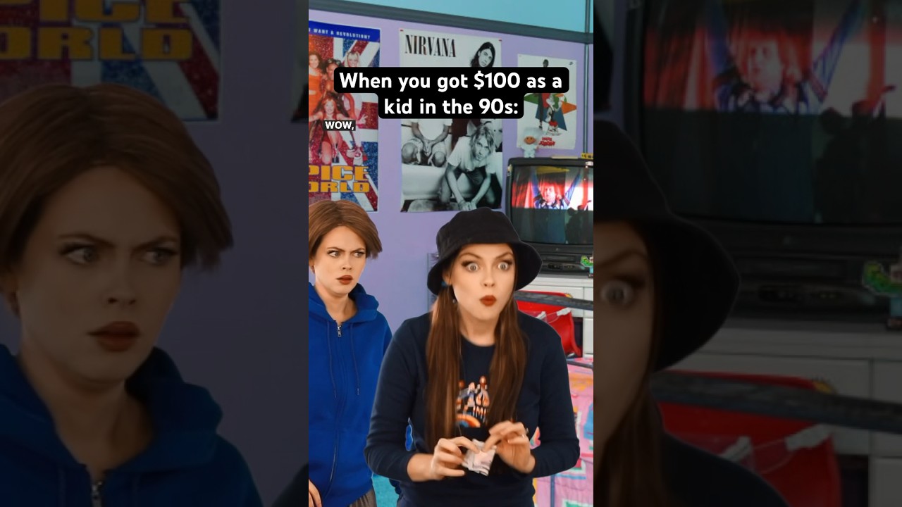 Getting 100 dollars as a kid in the #90s vs. Today! #90skids #millennials #nostalgia