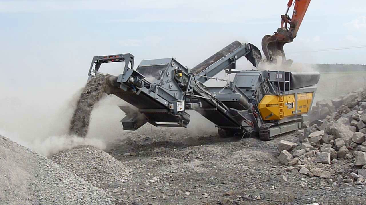 Optical Belt Scale on Rubble Master RM 100