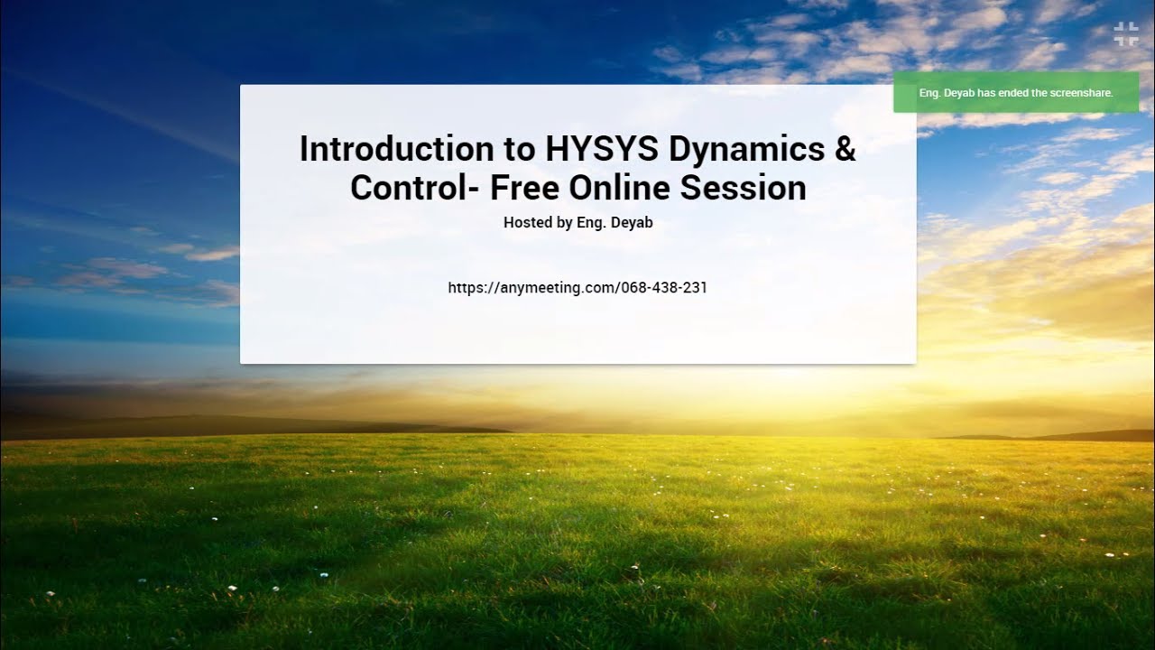 ASPEN HYSYS V10 Tank filling