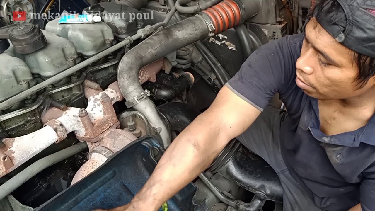 Tutorial pemasangan WATER PUMP  supaya tidak bocor TRUK SCANIA 114