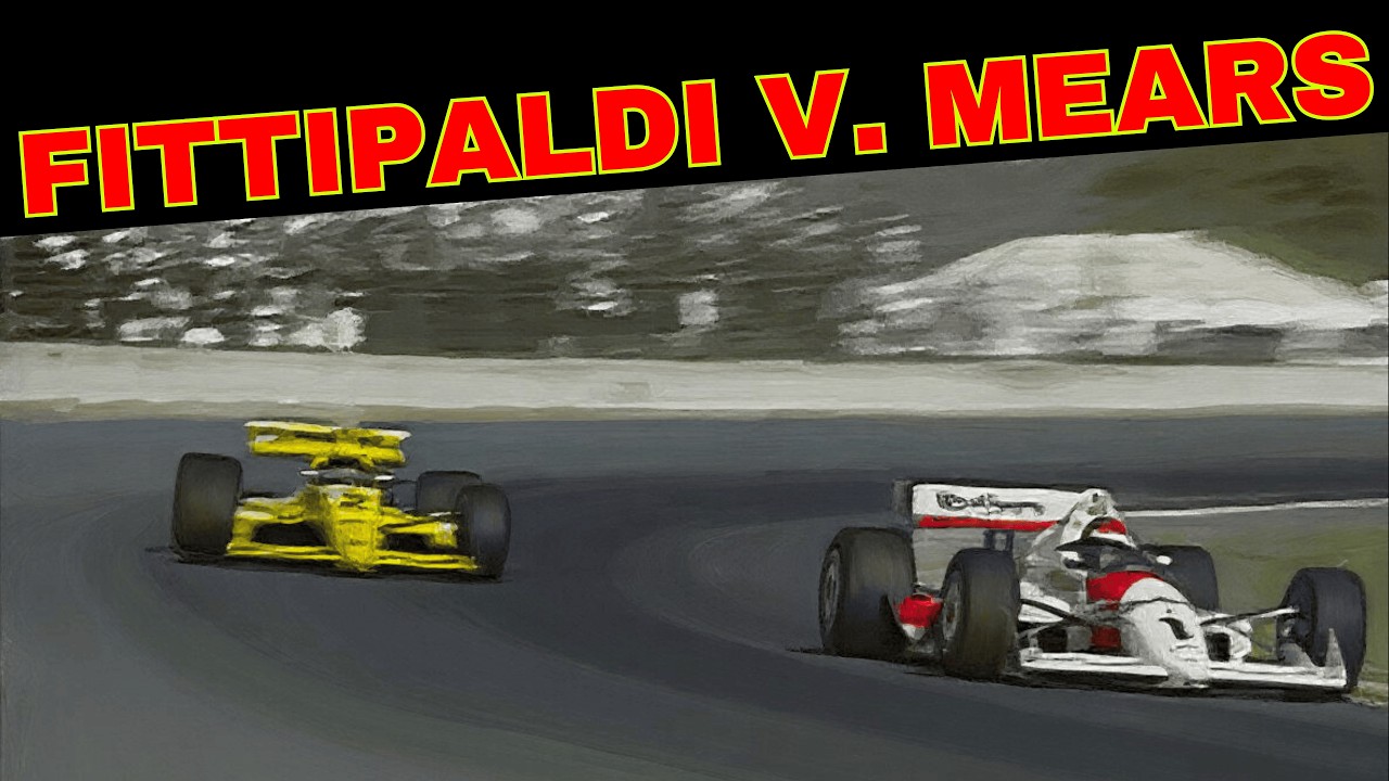Emerson Fittipaldi v. Rick Mears Battle For The Win (1990 CART Nazareth)