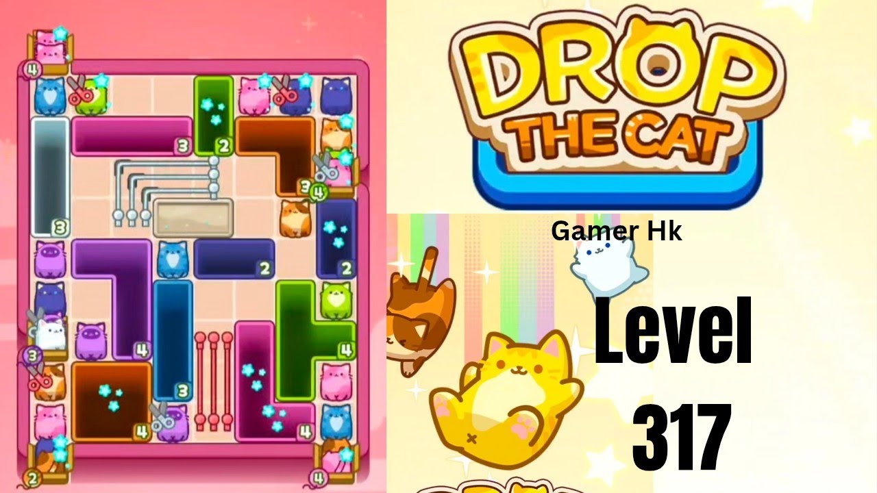 Drop The Cat Level 317 very hard level Walkthrough Solution 