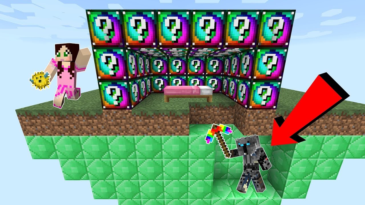 Minecraft: ВЗРЫВНОЙ СПИРАЛЬНЫЙ БЛОК ЛАКИ БЕДВАРС! &mdash; Мини-игра с модами
