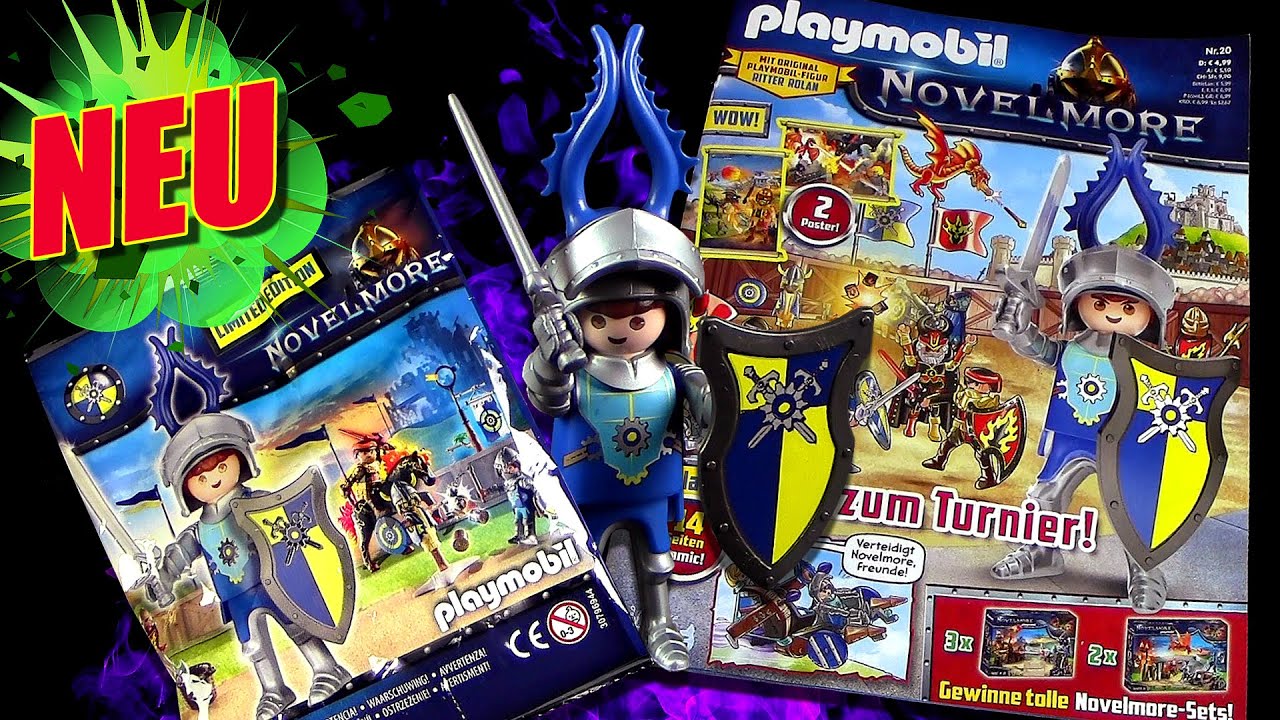 Playmobil ® Novelmore Magazin 20 mit Ritter Rolan - Poster & Spiel inkl. Turnierkarten