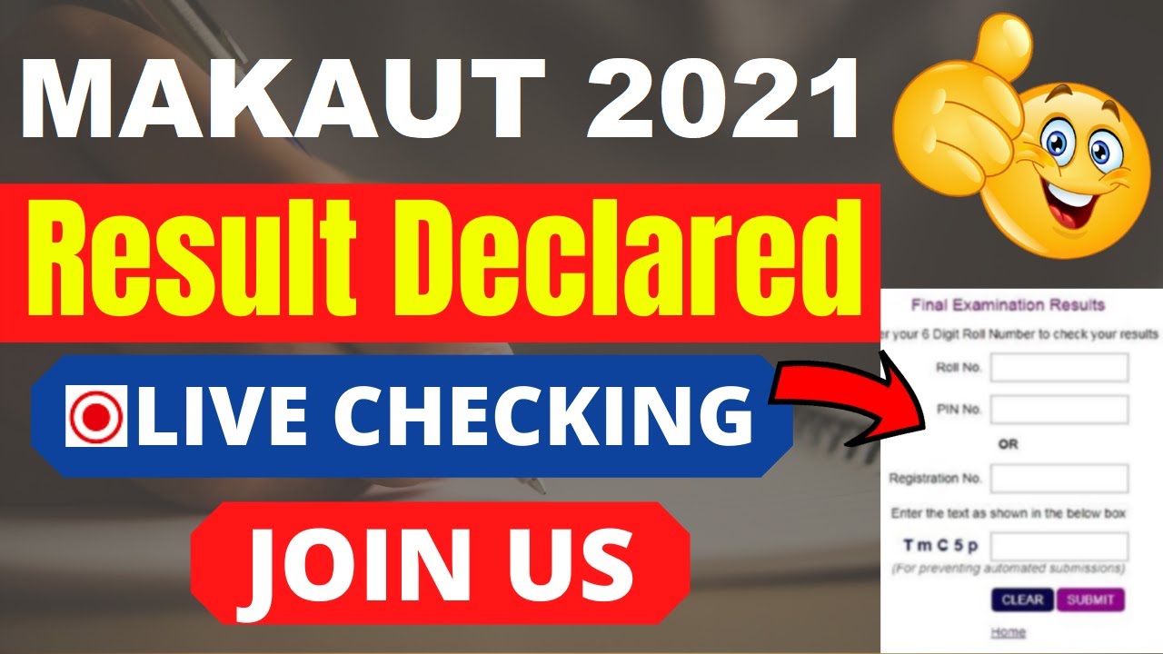 MAKAUT Admission 2021 Result (Declared) - Check Your MAKAUT 2021 Result Here