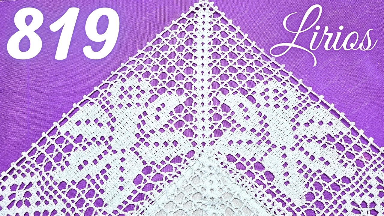 MAXI Puntilla de vuelta y vuelta - Hermosos Lirios a crochet 🌺819