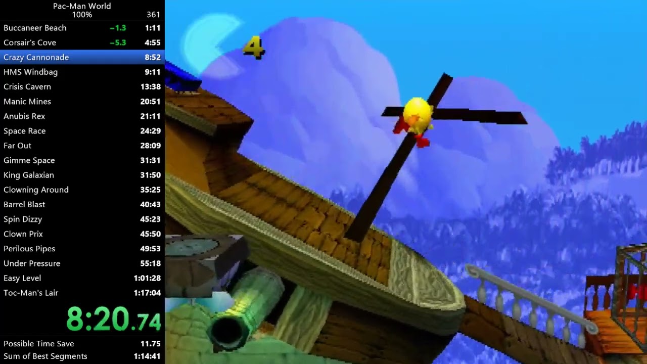 Pac-Man World 100% Speedrun in 1:15:51