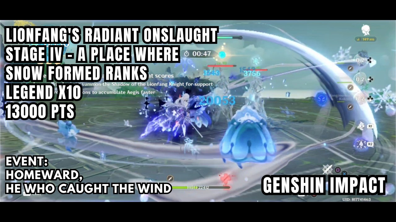 [Genshin Impact Event] Lionfang's Radiant Onslaught - Stage IV - A Place Where Snow Formed Ranks X10
