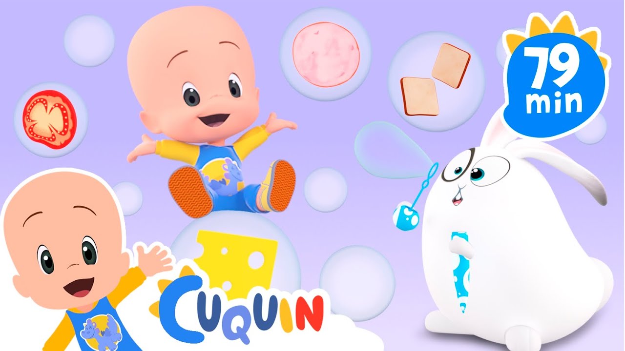 Pícnic de burbujas 🥪 Aprende los alimentos con Cuquín y Fantasma | Vídeos educativos para bebés