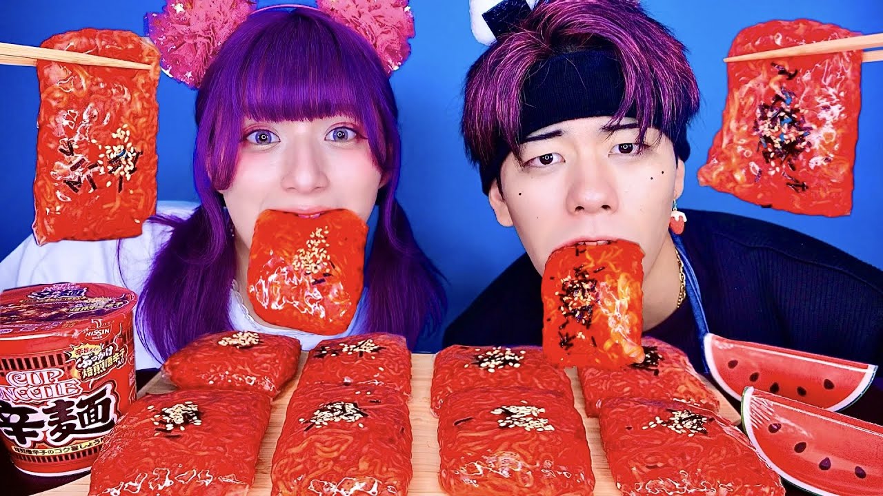 【しなこた】しなこちゃんと激辛ブルダック麺生春巻き作ったら完全にカップルチャンネルになったｗ