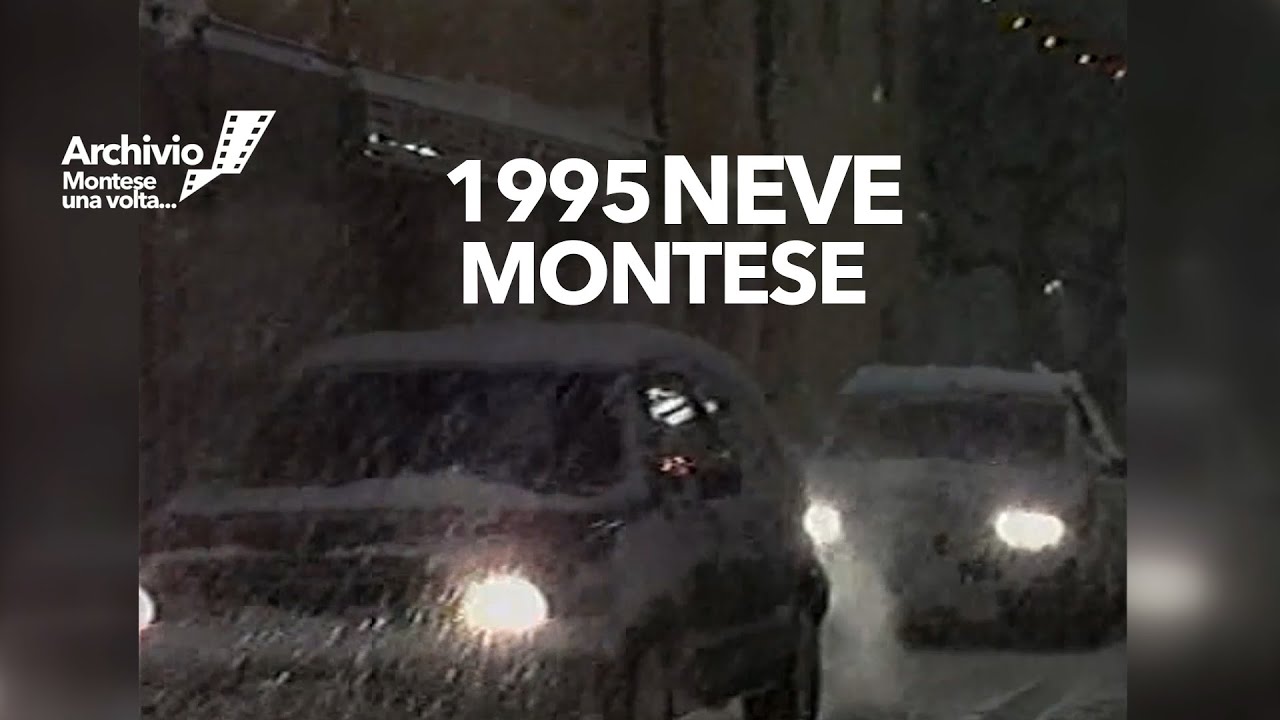 Montese ( Modena ) 1995 servizio TG Telemodena situazione neve