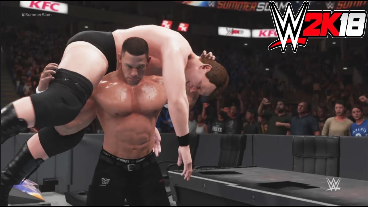 WWE-2K18-John Cena vs. JBL-Last Man Standing Match- -Summerslam- WWE Championship
