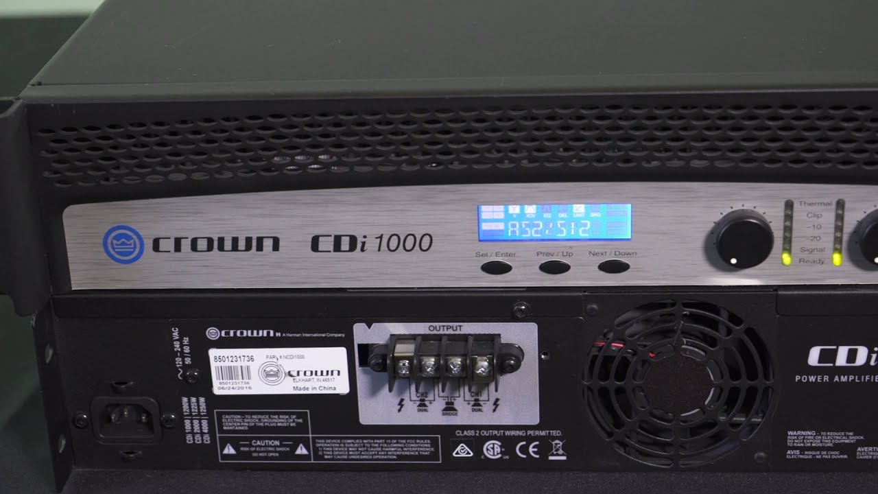 TruAudio TechTip - Crown CDi DSP Presets
