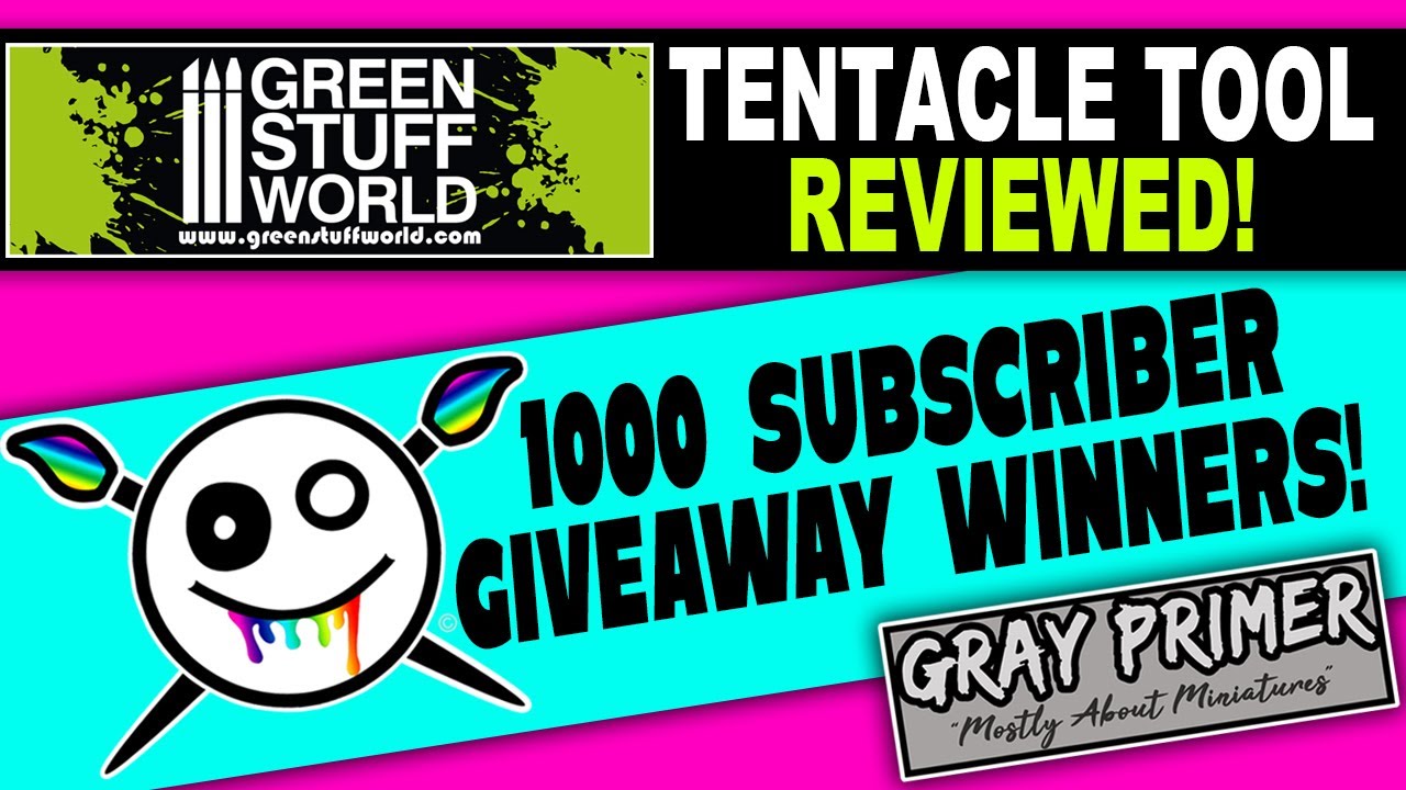 Green Stuff World Tentacle Machine Reviewed! 1000 Subscriber Giveaway Winners Announced!