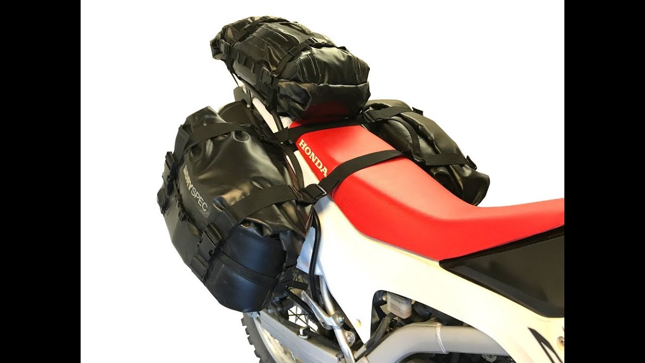 DrySpec D20 Saddle Bags Installation - Precision Motorcycle Racks CRF250L Side Luggage Racks
