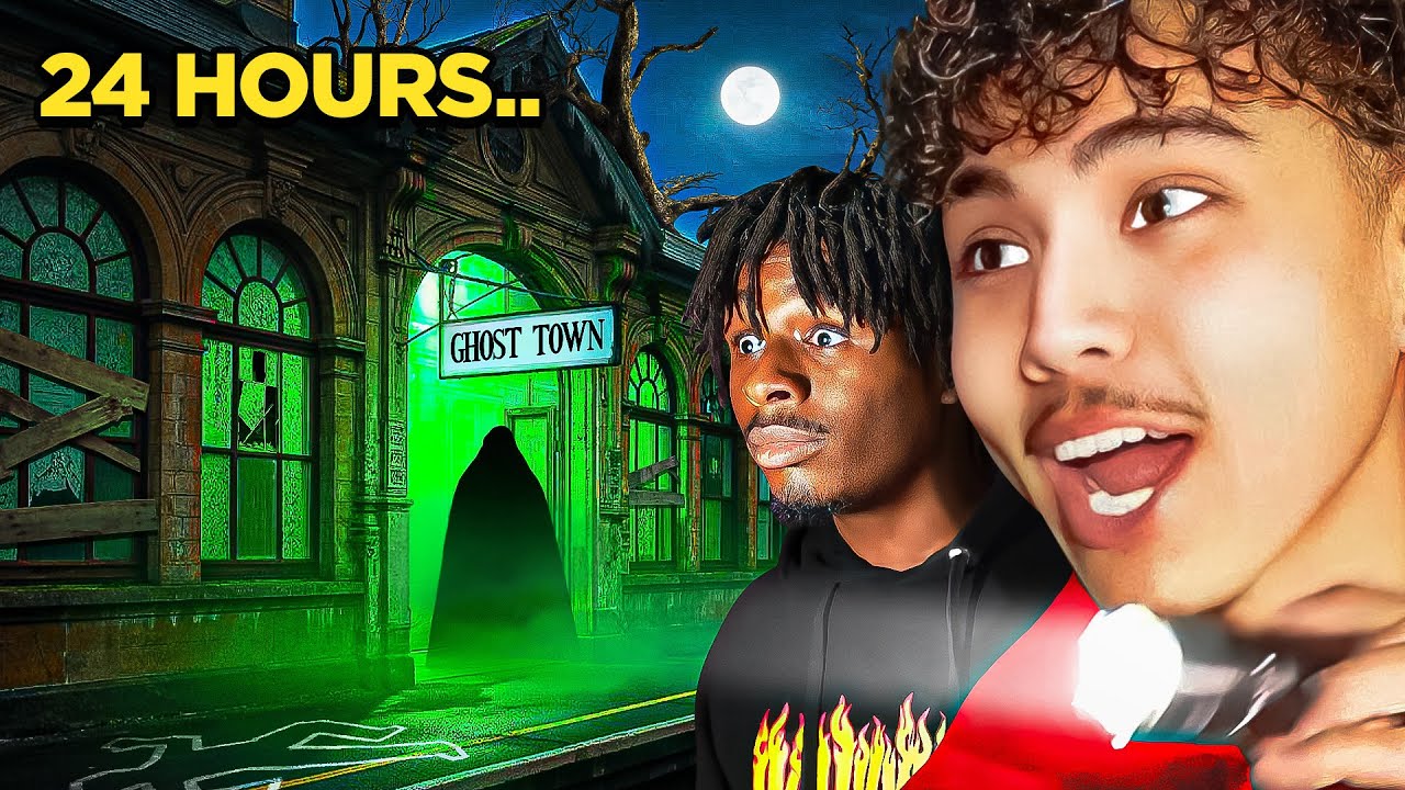 Surviving 24 Hours At A Haunted Train Station!