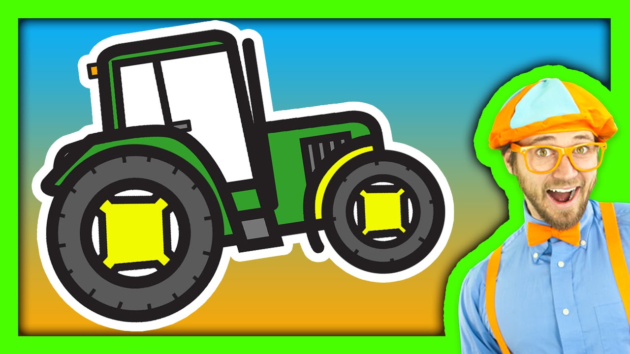 Tractor Song for Children with Blippi