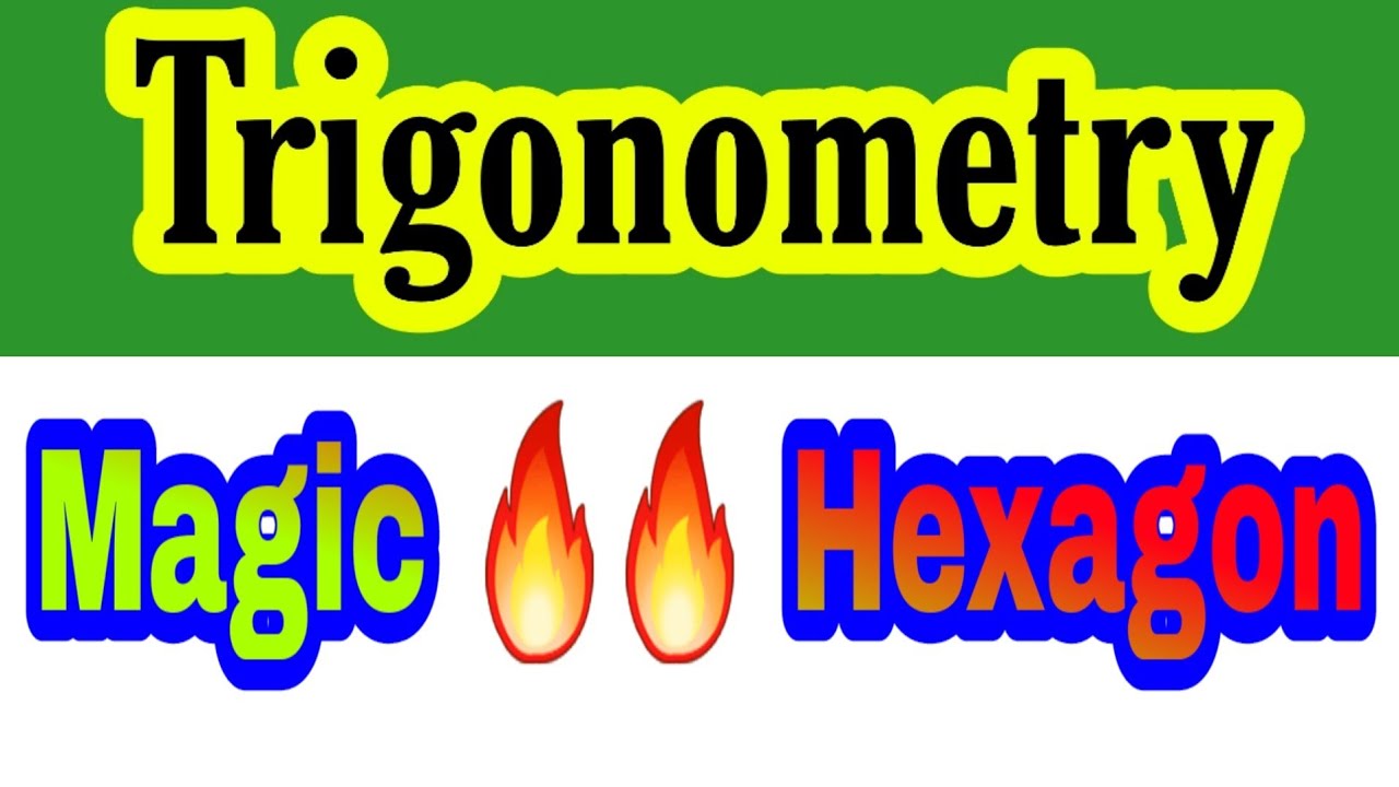 Magic Hexagon of Trigonometry...Basic fundamentals...Mathzzz Eazy