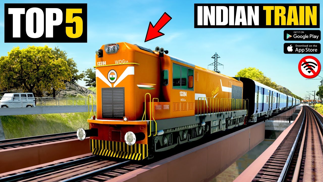 TOP 5 INDIAN TRAIN SIMULATOR GAMES FOR ANDROID! BEST TRAIN SIMULATOR GAMES ON ANDROID/TRAIN GAMES