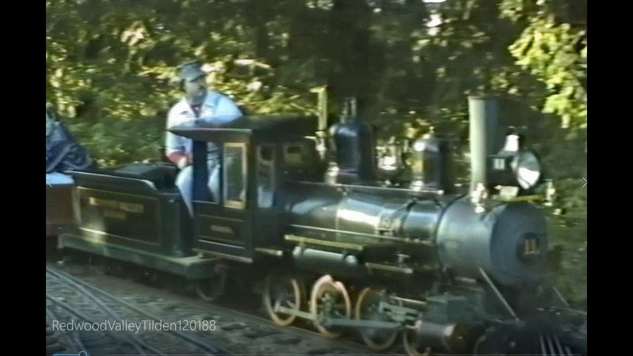 A Ride on the Redwood Valley Railway in Tilden Park, 1988 [AI restored]
