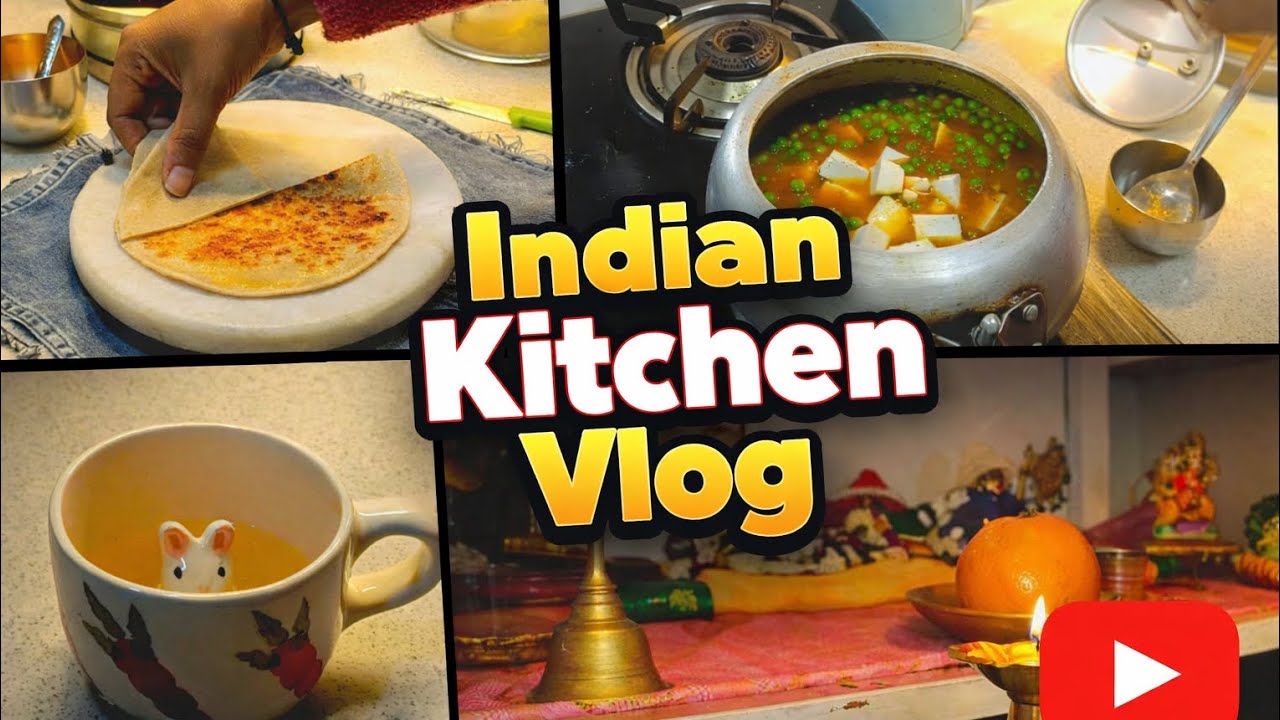 Winter Days Vlog ❄️ Masala Paratha, Desi Paneer & Pooja ✨#momlife 
