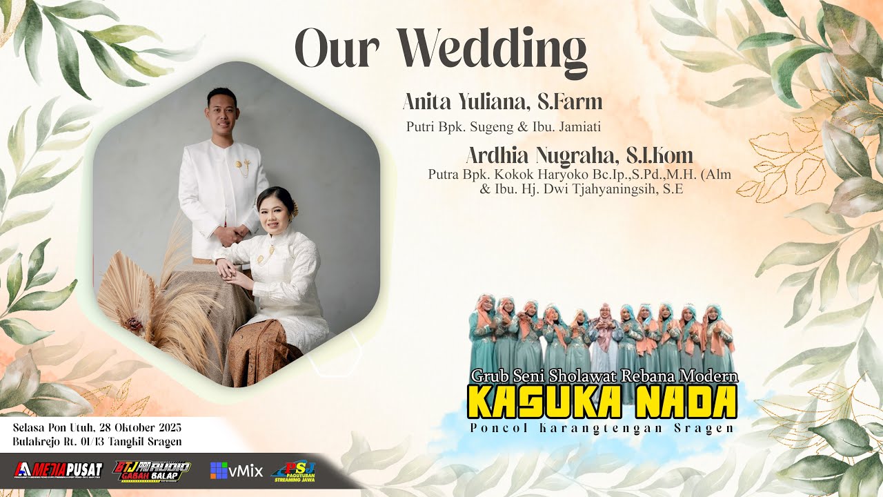🔴LIVE REBANA MODERN KASUKA NADA II WEDDING ANITA & ARDHIA II BTJ PRO AUDIO II AA MEDIA PUSAT