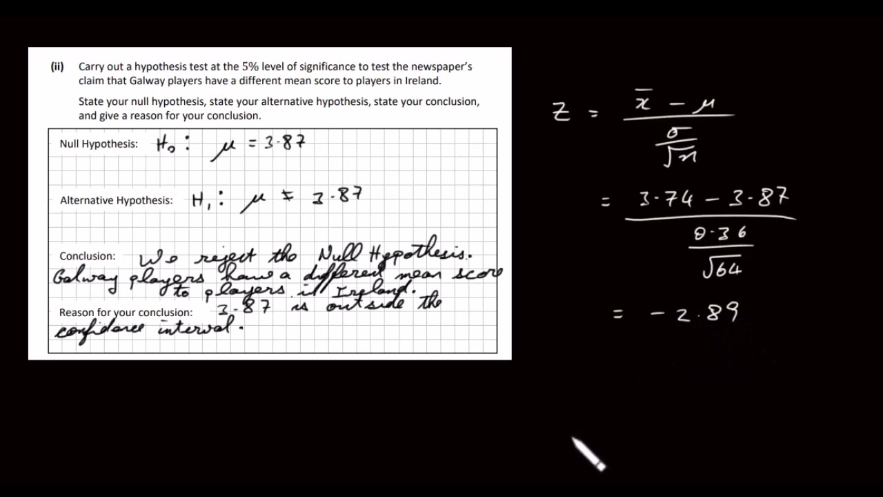 2023 HL Maths Paper 2 LC Q 8