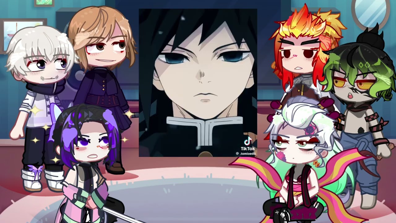 Fandoms react to Giyuu | Demon slayer | Gacha life 2