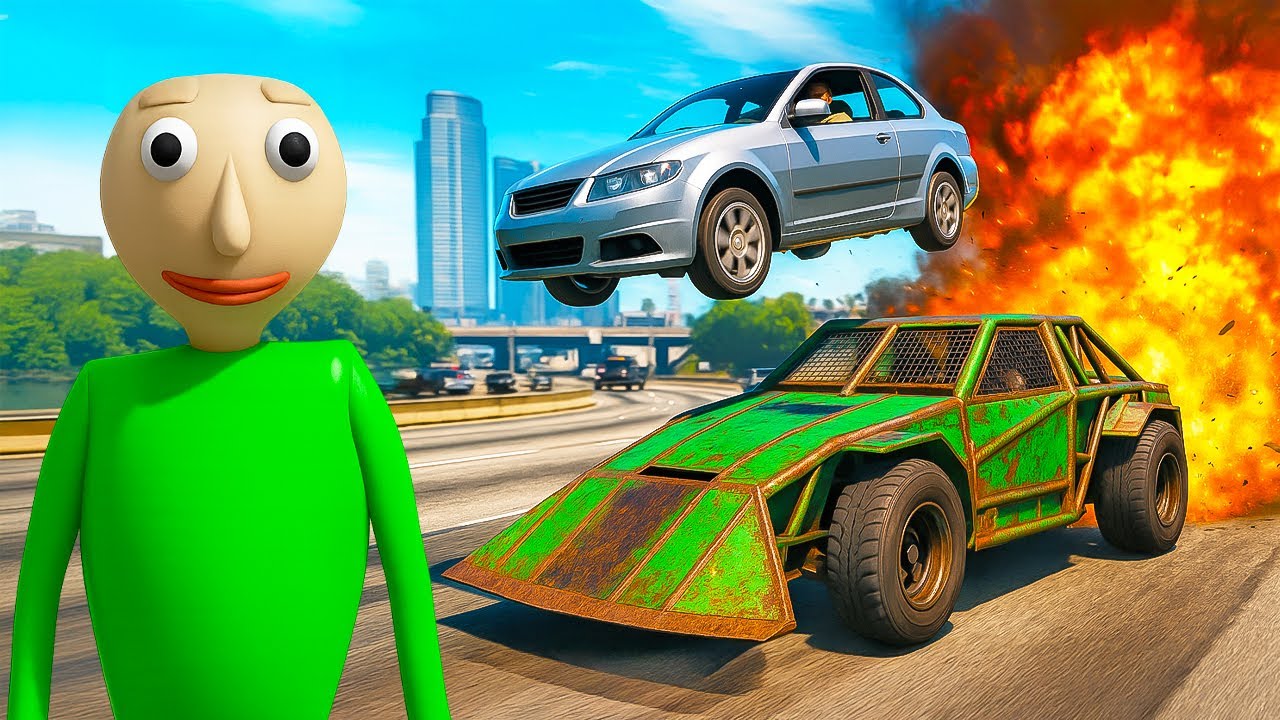 Baldi 24 Saat Boyunca Rampa Arabası Kullandı - GTA 5 MODS