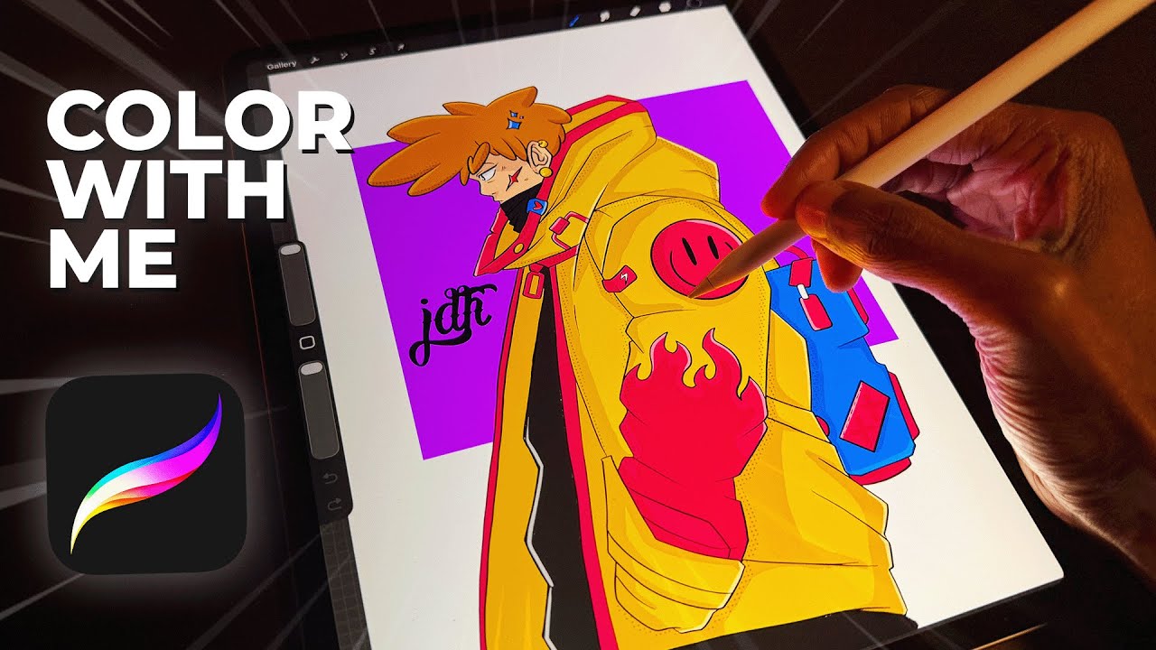 iPad Procreate ASMR | Relaxing Digital Drawing(Calm Music) (NO TALKING)