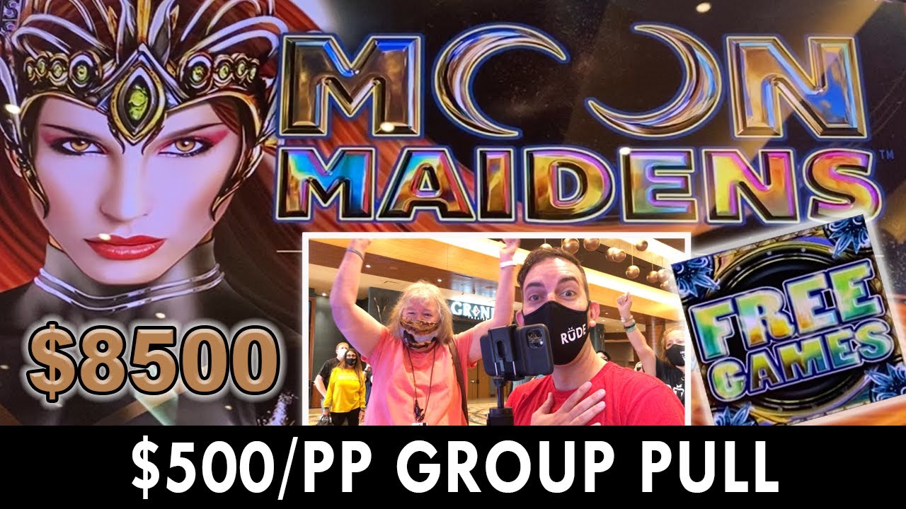 $8500, 17 PERSON GROUP SLOT PULL 🌙 MOON MAIDENS at Choctaw Durant 