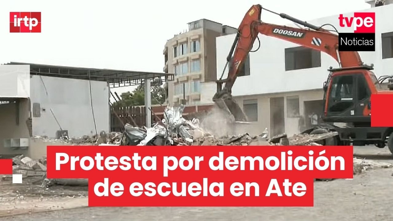 Padres del colegio La Merced denuncian demolición irregular y riesgo para estudiantes en Ate