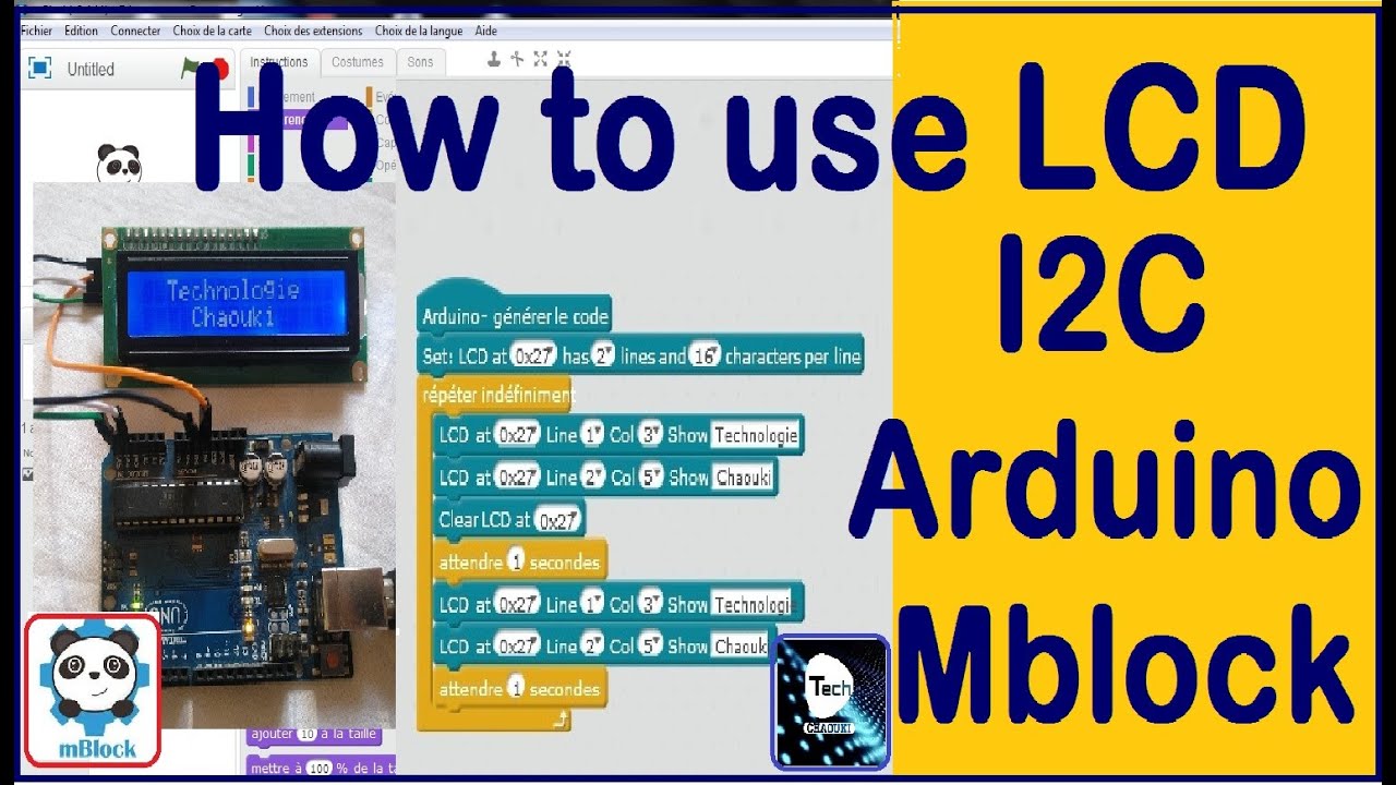 How to use LCD I2C Arduino Mblock