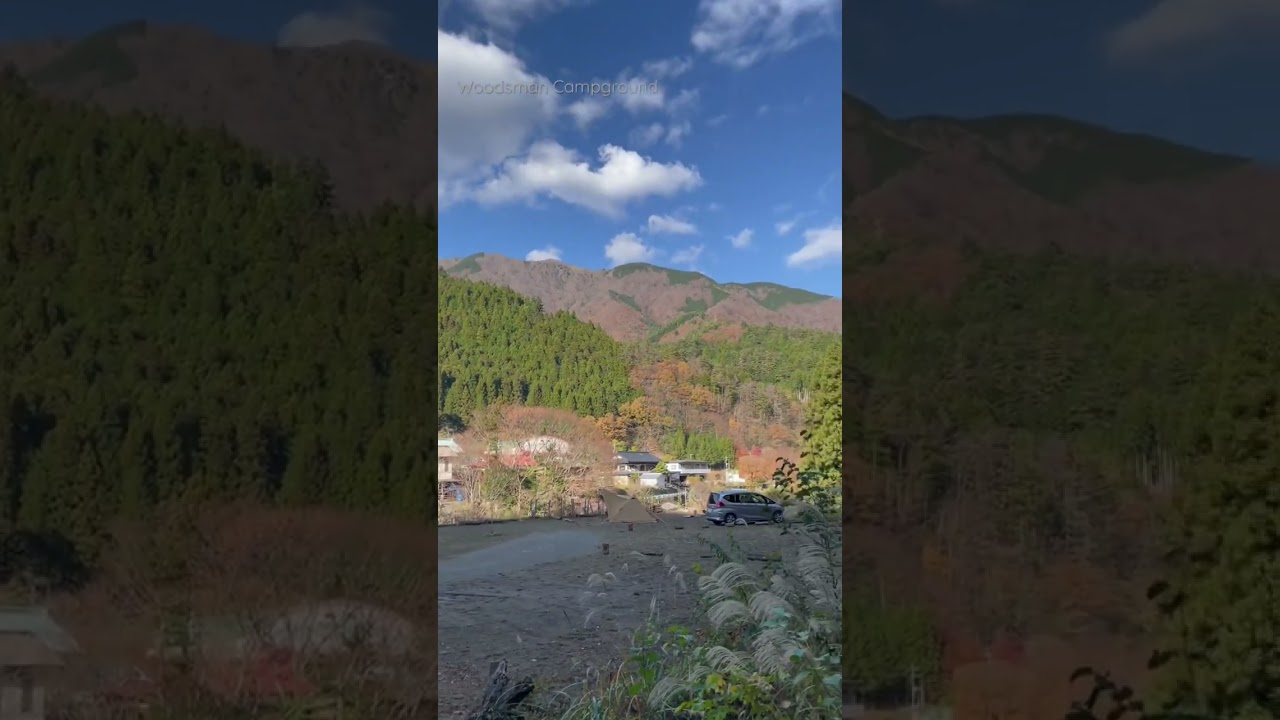 道志村 Woodsman Campground のオートサイトとテントサイト #shorts #solocamping #道志村