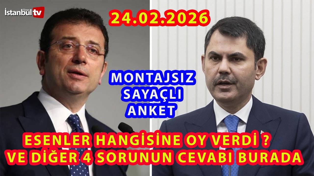 (MONTAJSIZ-SAYAÇLI)ESENLER İMAMOĞLU'NA MI KURUM'A MI OY VERECEK? DİĞER 4 SORUNUN CEVABI  BURADA