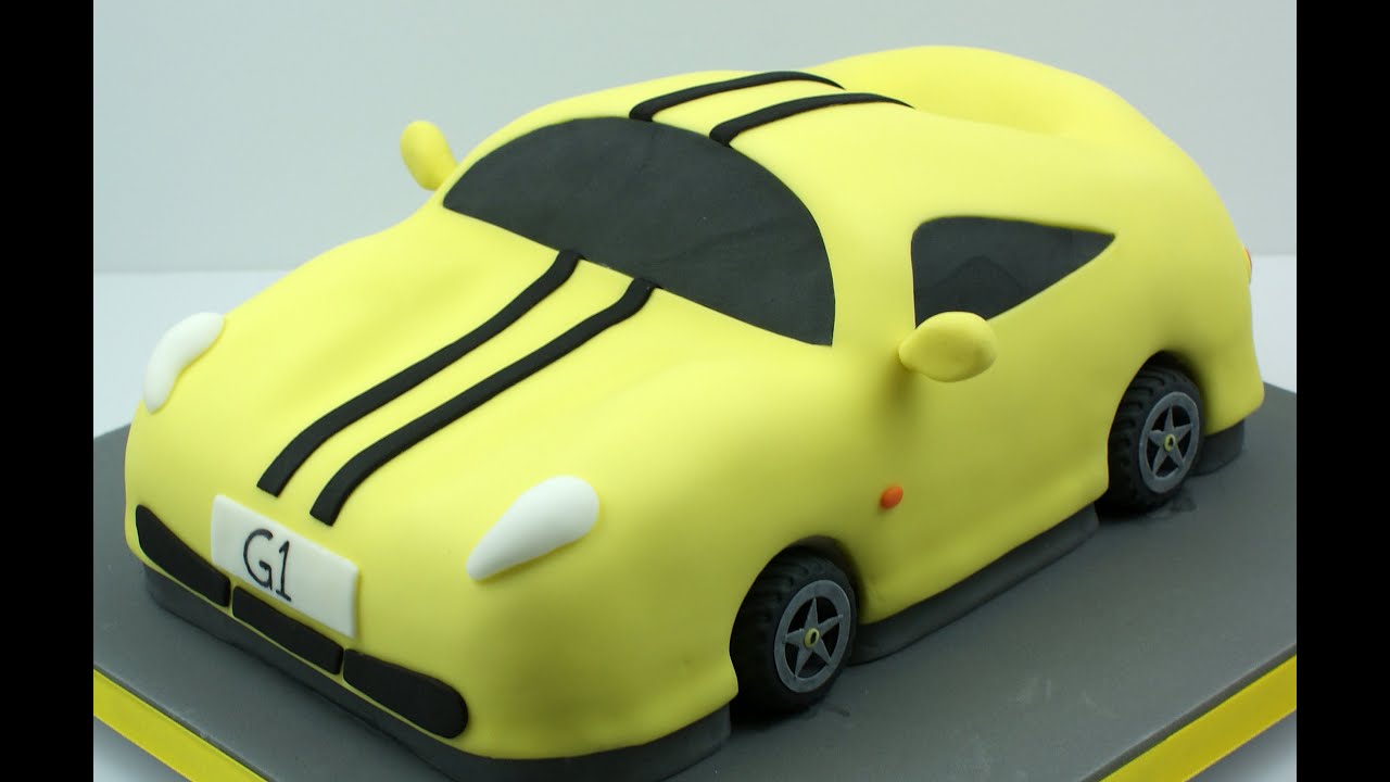 Making a Sports Car Cake