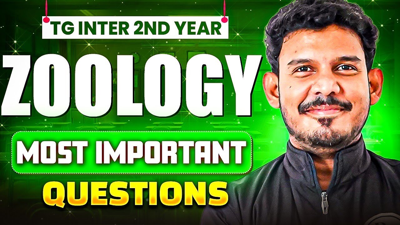 Zoology Important Questions |TG Inter 2nd Year |Most Expected for IPE 2026