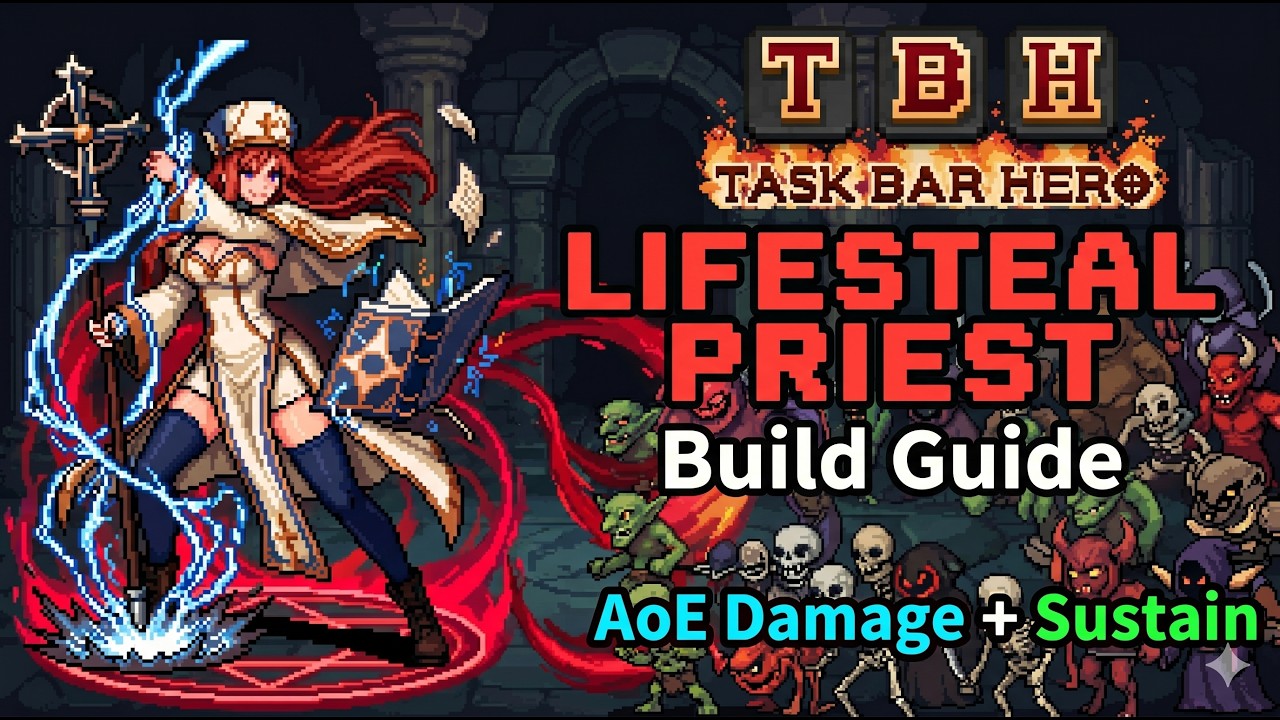 This Task Bar Hero Priest Build is BROKEN! 😱 Unkillable Lifesteal Build