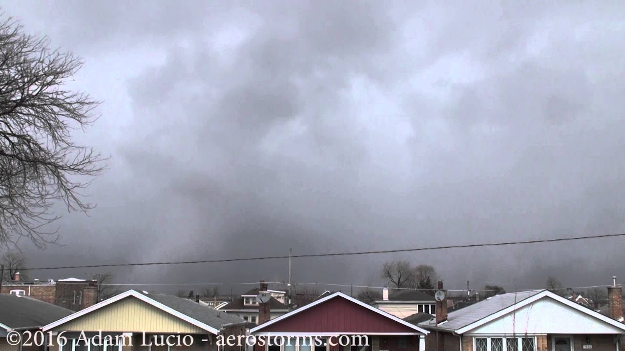 Intense Snow Squalls Slam Chicago April 2nd 2016
