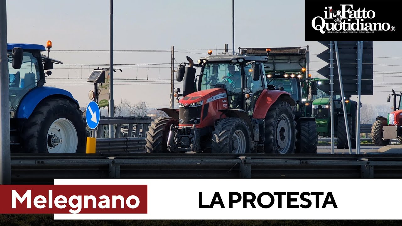 La protesta degli agricoltori: a Melegnano i trattori in corteo