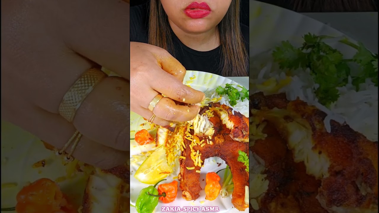 ASMR:SPICY CRISPY FISH FRY WITH HOT RICE AND NAGA CHILLI ❣️‼️ZAKIA-SPICY ASMR