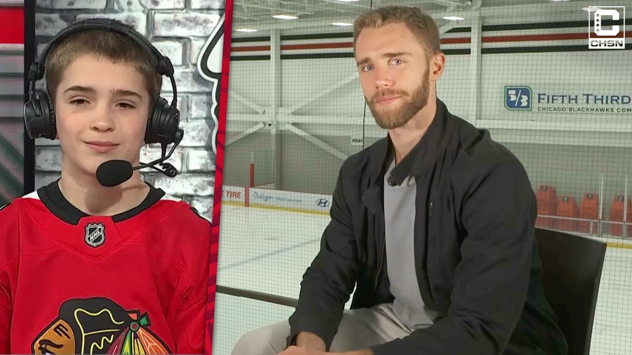 Jr. reporter exclusive interview with Blackhawks' Spencer Knight | Blackhawks Countdown Live