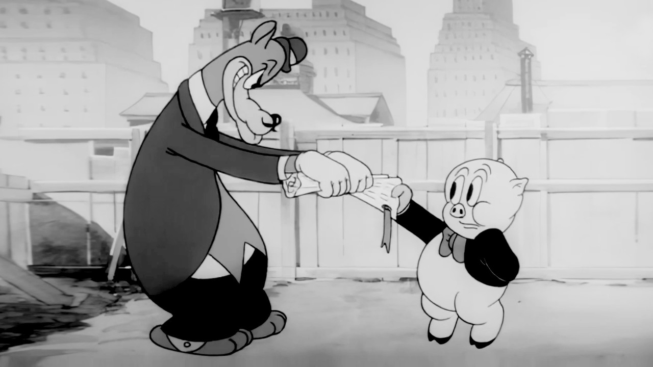 Porky Pig Gets Tricked Into a Fake Oil Scam - Get Rich Quick Porky (1937) 🎬 - Refurbished Cartoon