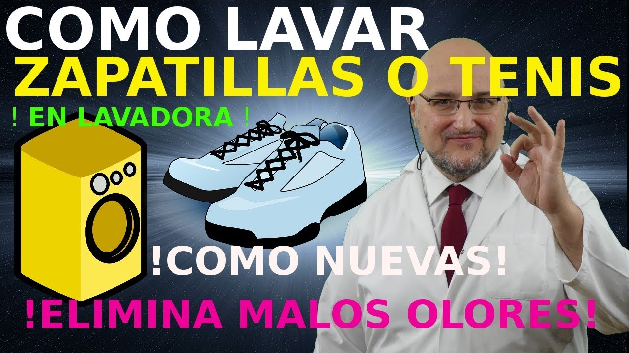 Como lavar zapatillas o tenis en lavadora. Elimina el mal olor.
