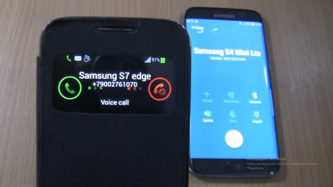 Over the Horizon Incoming call & Outgoing call at the Same Time Samsung Galaxy S7 edge+S4 mini Lte