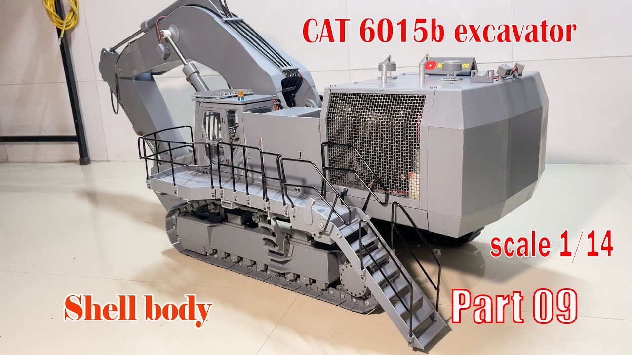 Homemade RC Excavator shell body 6015B from PVC, | Part 09 | 1/14 Scale | NHT Creation